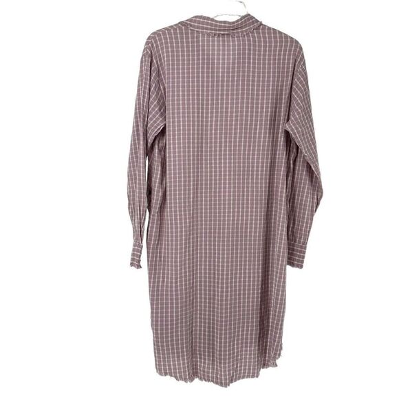 William Rast Tunic Mauve Pink Plaid Side Slit Long Sleeve Button Up Size M Angel - Picture 8 of 12